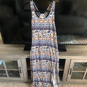 Maxi dress with high slits on either side